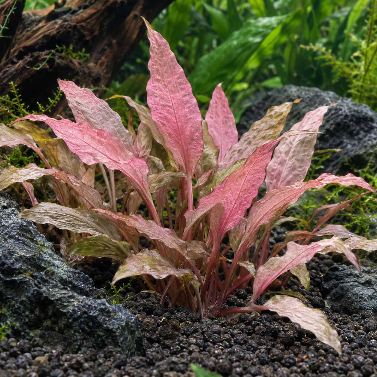 Cryptocoryne wendtii 'Flamingo' ('Pink Panther') – Rosa Wasserkelch – Bild 2