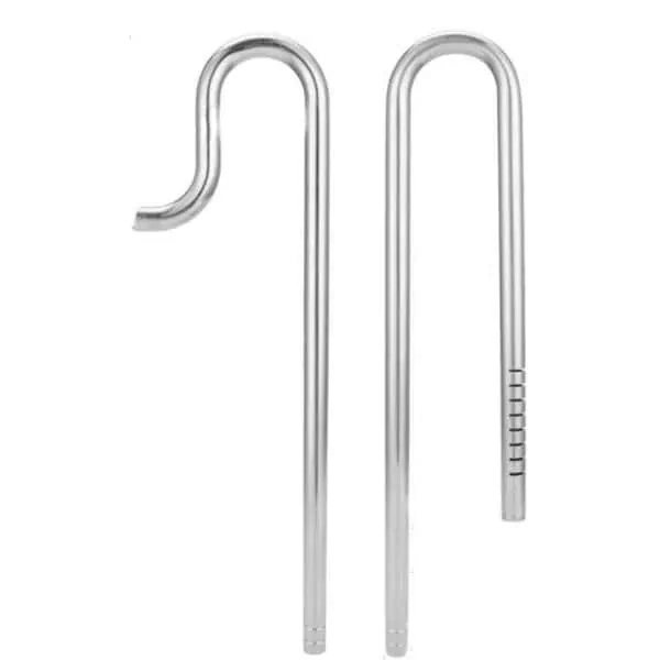 Edelstahl Ein-Auslauf Set  für Filter 16/22mm