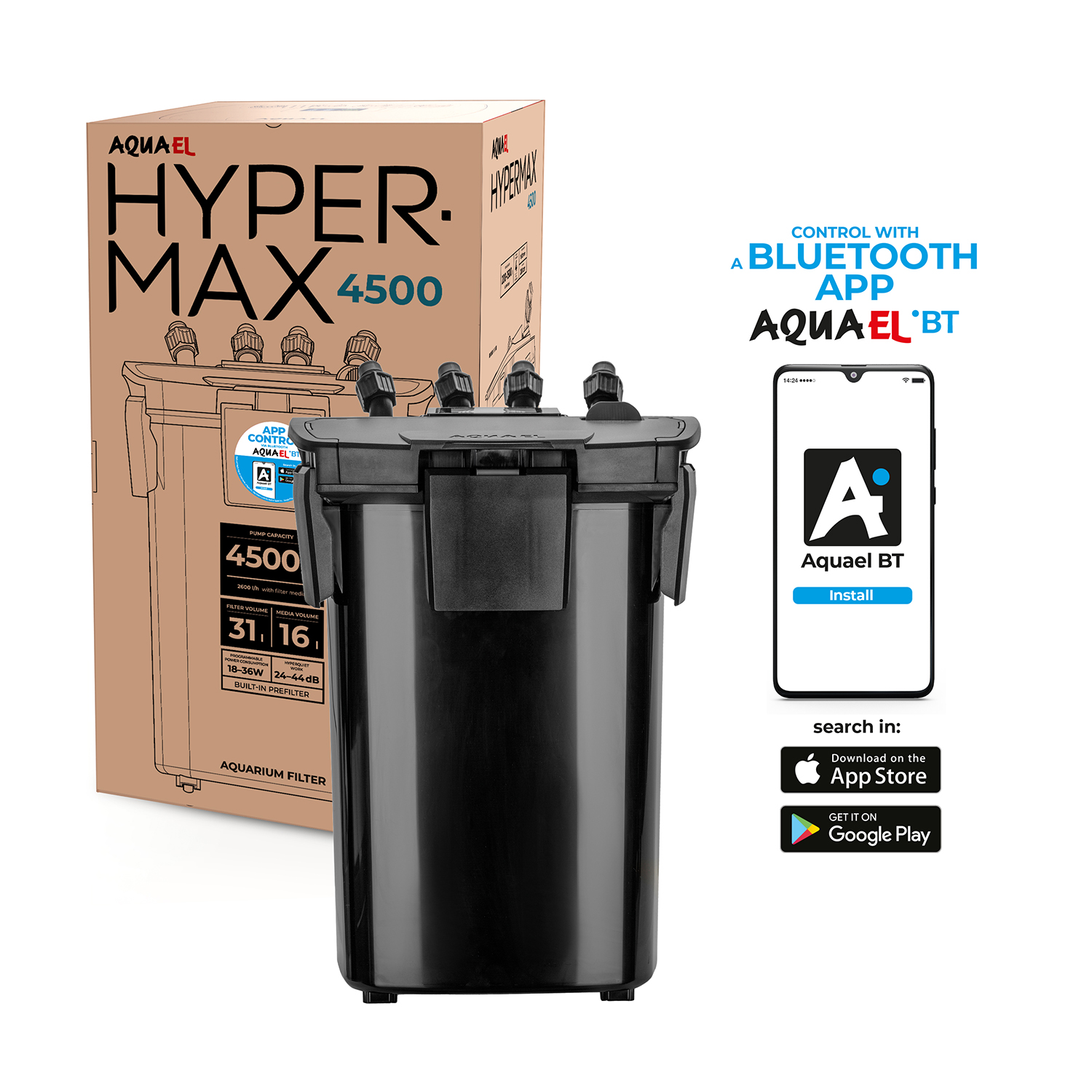Aquael Hypermax 4500 BT Außenfilter