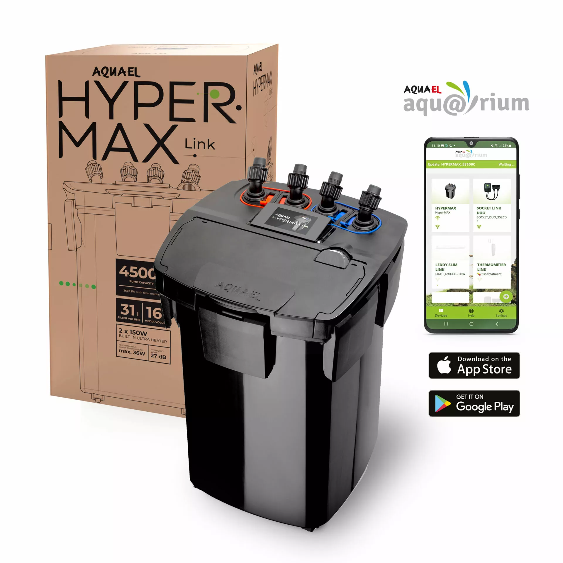 Aquael Hypermax 4500 Link Außenfilter