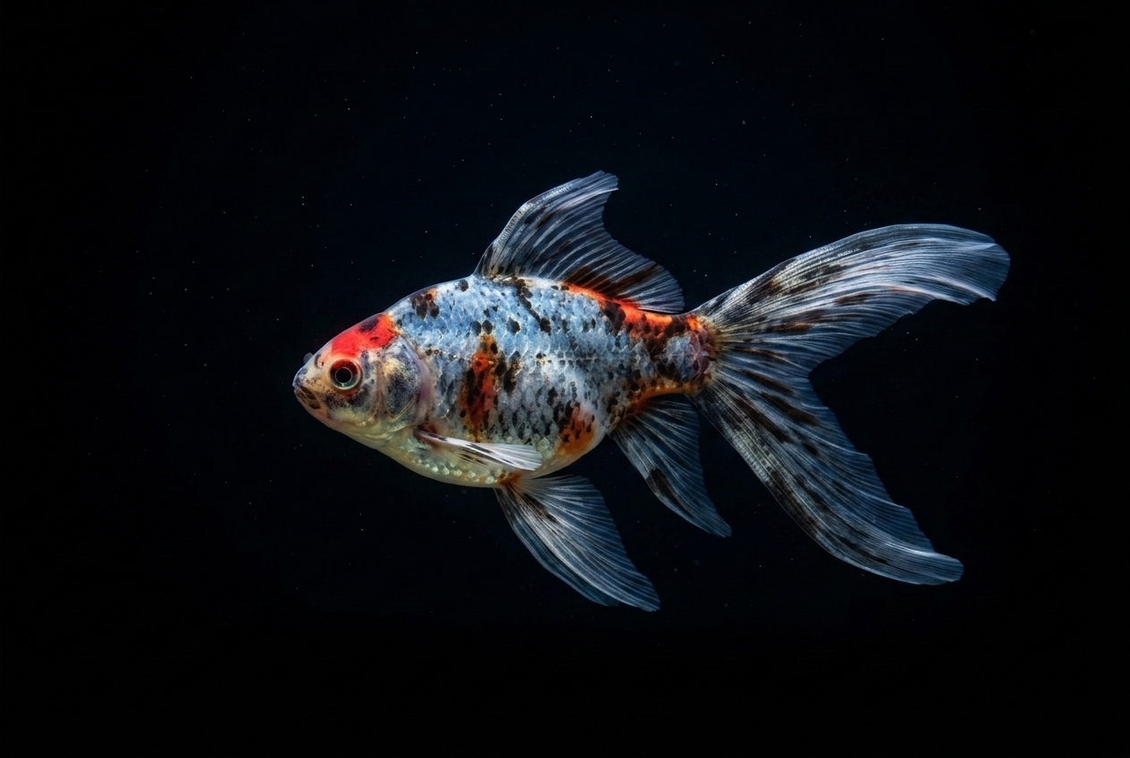 Goldfisch Schleierschwanz calico