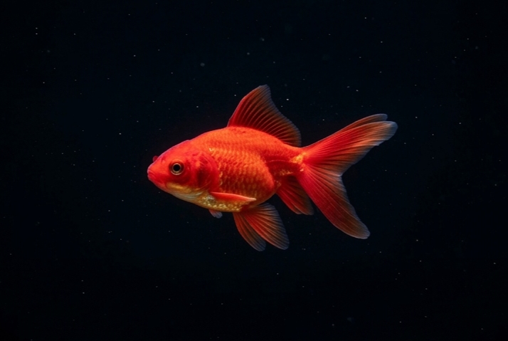 Goldfisch Schleierschwanz rot